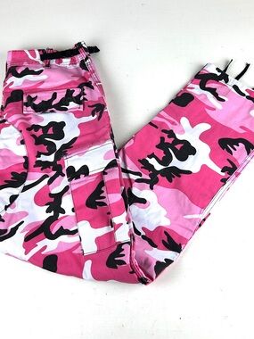 Rothco BDU Pink Camouflage Cargo Pants Womens Medium Regular Tactical Army Camo